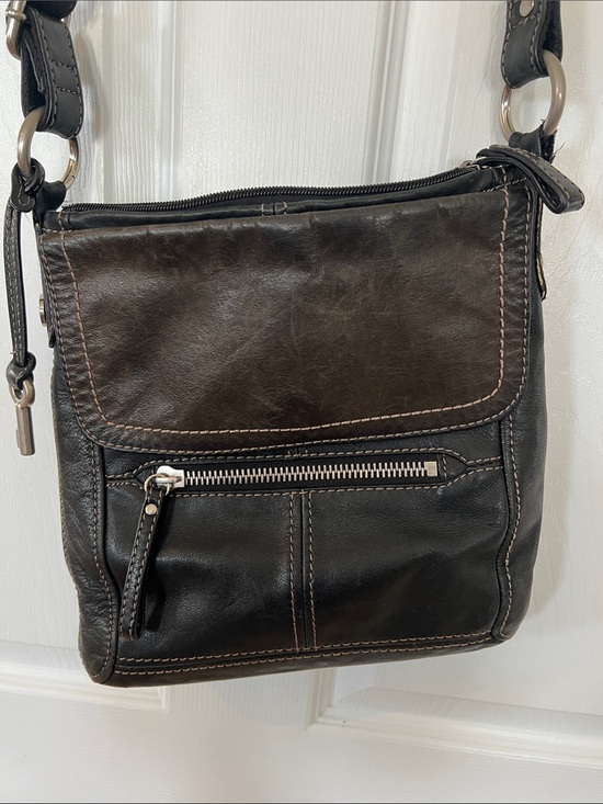 Fossil Handbags - Fossil Black Leather Crossbody Bag